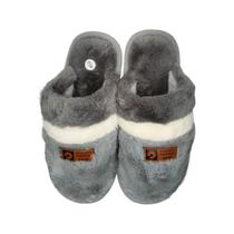 Chinelos femininos listrados de inverno em 4 cores