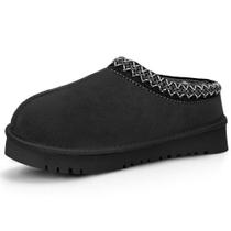 Chinelos femininos, plataforma, antiderrapante, forrados de lã