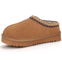 Chinelos femininos, plataforma, antiderrapante, forrados de lã