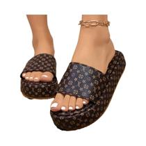 Chinelos Femininos plus Size Sexy De Sola Grossa Antiderrapante Praia Ao Ar Livre Confortável Casual