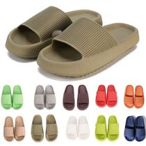 Chinelos femininos rosyclo Cloud verde-oliva impermeáveis de 4,5 cm