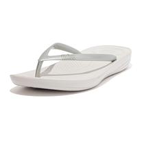 Chinelos FitFlop IQushion Rubber Silver para mulheres tamanho 10 EUA Chinelos FitFlop IQushion Rubber Silver para mulheres tamanho 10 EUA
