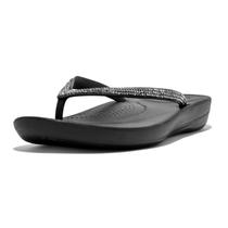 Chinelos FitFlop Iqushion Sparkle Ergonomic Femininos Pretos Chinelos FitFlop Iqushion Sparkle Ergonomic Femininos Pretos