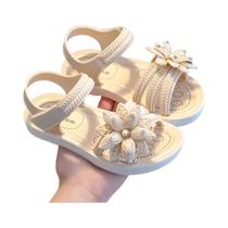 Chinelos Florais De Verão Para Meninas, Sandálias Macias Antiderrapantes Para Idades De 2 a 8 Anos,