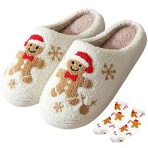 Chinelos FOCUSIN Christmas Reindeer House Shoes femininos 6,5 EUA