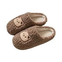 Chinelos fofos de urso fofo, sapatos de casa de pelúcia quentes para mulheres e homens Chinelos fofos de urso fofo, sapatos de casa de pelúcia quentes para mulheres e homens