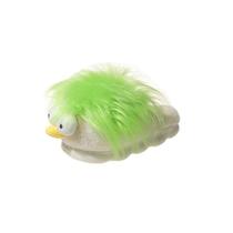 Chinelos Funny Cartoon Bird Plush com cabelo verde unissex Chinelos Funny Cartoon Bird Plush com cabelo verde unissex