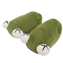 Chinelos Funny Frog Warm Plush antiderrapantes para uso interno