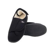 Chinelos Happy Touch para mulheres diabéticas Linfedema preto/branco Chinelos Happy Touch para mulheres diabéticas Linfedema preto/branco