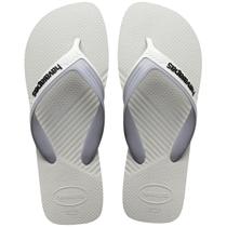 Chinelos Havaianas Dual Branco e Cinza Gelo 41/42 Adulto