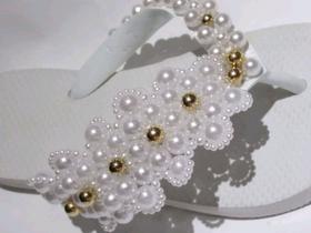 chinelos havaianas personaizados com perolas de qualidade chinelos havaianas personaizados com perolas de qualidade
