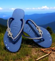 chinelos havaianas personalizados com strass e pingente