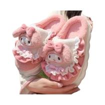 Chinelos Hello Kitty Kuromi Cinnamoroll Sanrio Quentes De Algodão Macio Para Casa Presentes De Chinelos Hello Kitty Kuromi Cinnamoroll Sanrio Quentes De Algodão Macio Para Casa Presentes De