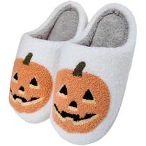 Chinelos HIPINISS Pumpkin Plush Memory Foam Warm White 37-38