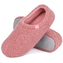Chinelos HomeTop Fuzzy Curly Fur Memory Foam femininos rosa 7-8 Chinelos HomeTop Fuzzy Curly Fur Memory Foam femininos rosa 7-8