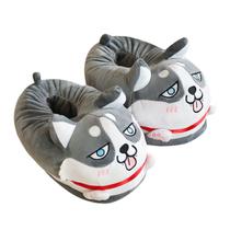 Chinelos Husky Dog Warm Plush, antiderrapantes, para uso interno, unissex Chinelos Husky Dog Warm Plush, antiderrapantes, para uso interno, unissex