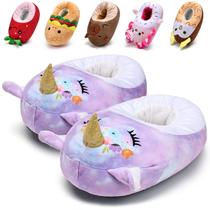Chinelos IceUnicorn Cute Animal Plush Warm Kids Purple 26/27