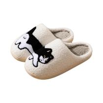 Chinelos Infantis De Inverno Quentes E Respiráveis Com Estampa De Gato E Cachorro, Confortáveis Para Chinelos Infantis De Inverno Quentes E Respiráveis Com Estampa De Gato E Cachorro, Confortáveis Para