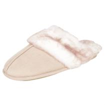 Chinelos Jessica Simpson Comfy Faux Fur Memory Foam Ivory
