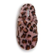 Chinelos Laura Ashley Scuff Plush Animal Print femininos rosa Chinelos Laura Ashley Scuff Plush Animal Print femininos rosa