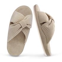 Chinelos MAJOALLURE Cozy Memory Foam Arch Support femininos marrons