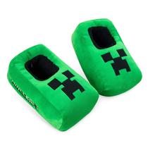 Chinelos Minecraft Menino Creeper Confortáveis para Uso Interno Verde e Preto Chinelos Minecraft Menino Creeper Confortáveis para Uso Interno Verde e Preto