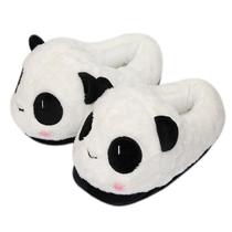 Chinelos Panda Warm Plush, antiderrapantes, para uso interno, unissex
