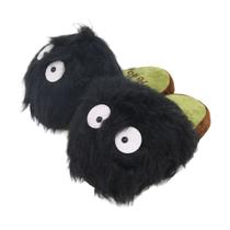 Chinelos pretos Charcoal Fairy Dust Anime Plush Warm Chinelos pretos Charcoal Fairy Dust Anime Plush Warm