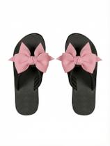 Chinelos RoseSeek, sandálias femininas Bow Knot, bico aberto, rosa