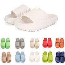 Chinelos rosyclo Cloud Massage Thick Sole, antiderrapantes, brancos