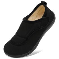 Chinelos Scurtain Black Wide Toe Box para homens com pés inchados