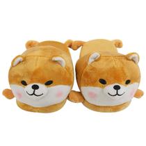 Chinelos Shiba Inu Dog Anime Plush Home Cotton, 28 cm