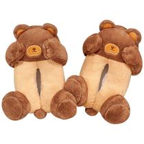 Chinelos Shy Bear Warm Plush, antiderrapantes, para uso interno, unissex Chinelos Shy Bear Warm Plush, antiderrapantes, para uso interno, unissex