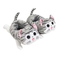 Chinelos Sweet Cat Anime Plush Home Cotton, tamanho 28 cm