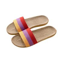 Chinelos unissex de tecido verão slip-on casa chinelos respiráveis macios chinelos internos