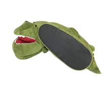 Chinelos verdes Crocodile Anime Plush Home Cotton tamanho 28 cm