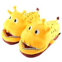 Chinelos Yellow Giraffe Anime Plush Home Cotton