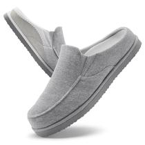 Chinelos YOLIS Moccasin Clog Arch Support masculinos cinza tamanho 12