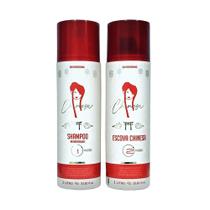 Chinesa Kit Escova Progressiva Nova Embalagem 2x1000ml Qualquer Cor Perfumada - Chinesa cosméticos