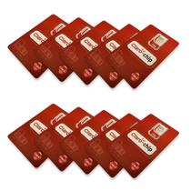 Chip CLARO 3G/4g/5G Ddd Automático 3 Em 1 Triplo Chip (10 Unidades)