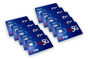 Chip Da Tim Kit Com 10 Unidades Pré Pago 5g Ddd 11 Ao 99