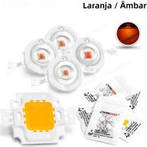 Chip LED De Alta Potência Laranja Âmbar 1W 3W 10W Lâmpada Bulbo 595Nm-605Nm Diodo Integrado