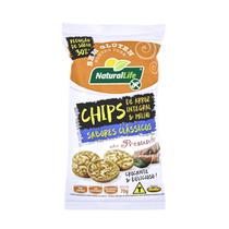 Chips de Arroz Integral e Milho sabor Presunto 70g - NaturalLife