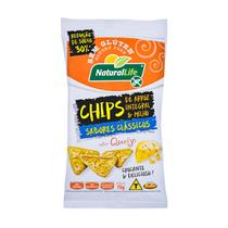 Chips de Arroz Integral e Milho Sabor Queijo Sem Glúten 70g - NaturalLife