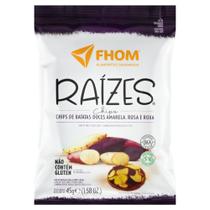 Chips de Batata Doce Amarela Rosa e Roxa Fhom Raízes 45g