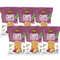 Chips de Batata Doce Solo Snacks 42g Kit com 6 unidades