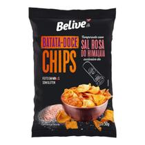 Chips de batata doce temp. c/ sal rosa do himalaia 50g belive