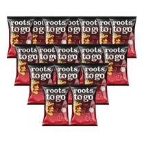 Chips de Batata-Doce Teriyaki Roots to Go contendo 16 pacotes de 45g cada
