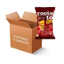 Chips de Batata-Doces Roots to go contendo 16 unidades de 45g