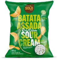 Chips De Batata Rústica Assado Sour Cream Solo 50g Vegano
